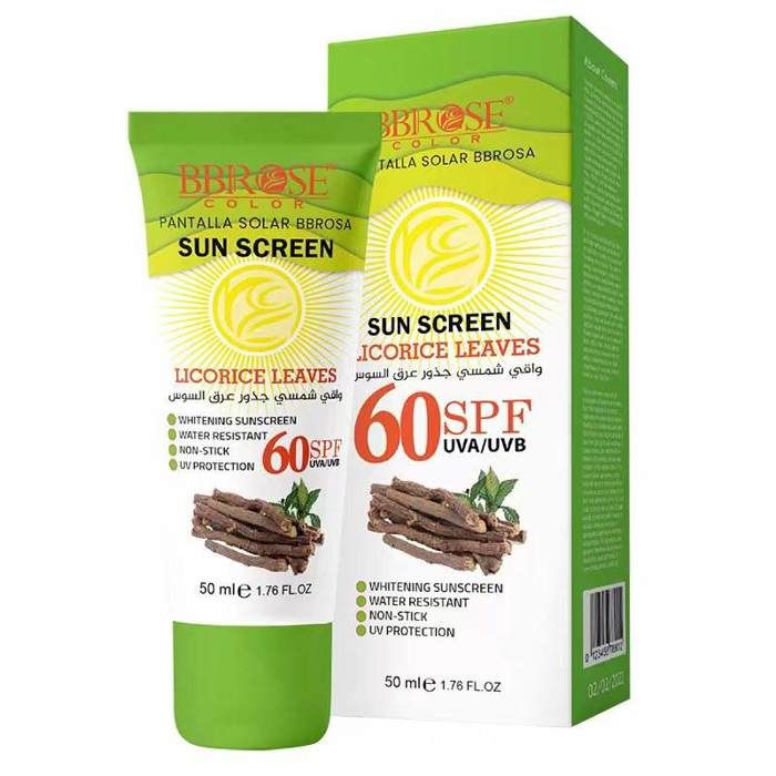 BBROSE Lotion de protection solaire longue durée 12 heures Marque privée Crème solaire à base d'eau Spf 60 +