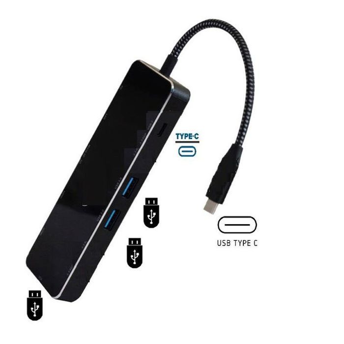 adapteur Hub usb C 4 ports vers 3 x USB A et 1 x USB-C