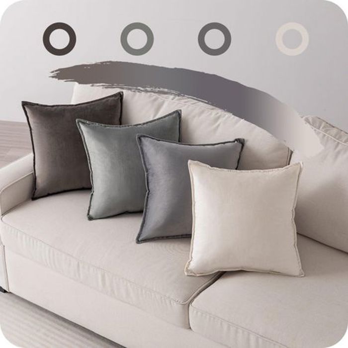 Housses de Coussin Décoratives, 45x45 cm, Lot de 4 en Velours de Luxe Doux Pour Canapé, Chambre, Voiture, et Décoration d'Intérieur.