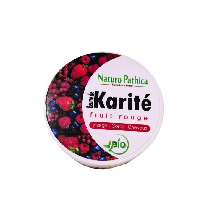 Beurre de Karité - Naturo Pathica - Fruit Rouge - 250g - Soin Nourrissant - Hydratation Intense
