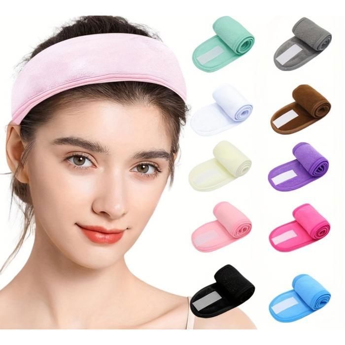 Hairband pratique pour éviter les mèches de cheveux pendant le maquillage(Couleur aléatoire)