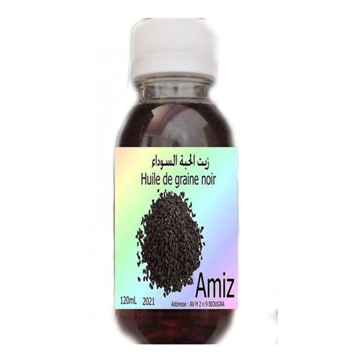 Huile de grain noir - Amiz - 120 mL - Non gras - Hydratant corps - Tous types de peau