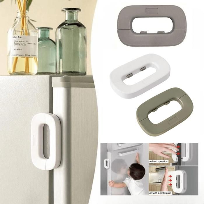 Serrure de sécurité pour réfrigérateur et congélateur, protection bébé (couleur aléatoire)