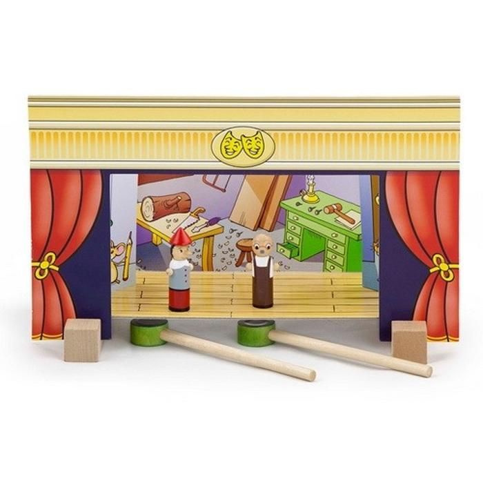Set De Jeu En Bois Avec Aimants Théâtre Magnetique Avec 4 Scènes Viga Toys