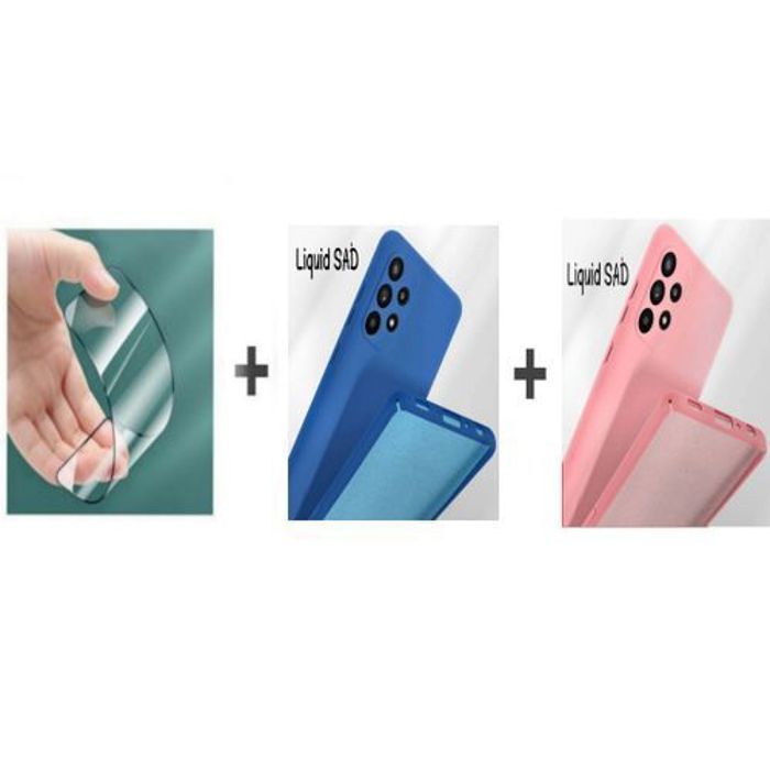 Coque de téléphone - GÉNÉRIQUE - Samsung A13 - Silicone Souple - Bleu et Rose - Protection Incassable