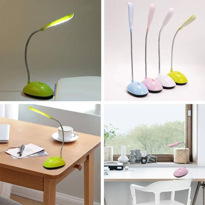 Lampe de bureau LED pliable, alimentée par batterie, idéal pour la lecture colleur aléatoire(Couleur aléatoire)
