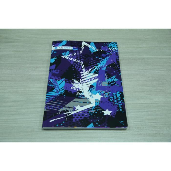 Cahier piqué 192 pages – 21x29,7cm, 60 g, quadrillage 10 x 10 - BLEU MARINE