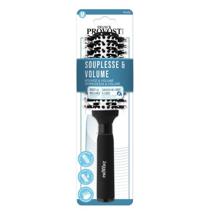 Brosse Brushing Souplesse & Volume Picots Nylon & Sanglier- Couleurs Aléatoires- FP