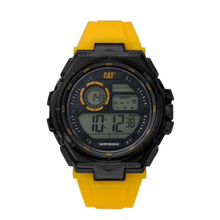 Montre Digitale - CATERPILLAR - OD.167.27.147 - Chronographe - Silicone Jaune & Noir - 10 ATM