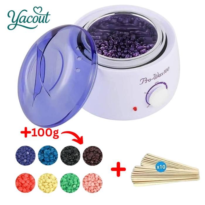 Chauffe-cire - Pro-Wax100 - 100 g perles multicolores - Thermostat réglable - Usage maison/pro