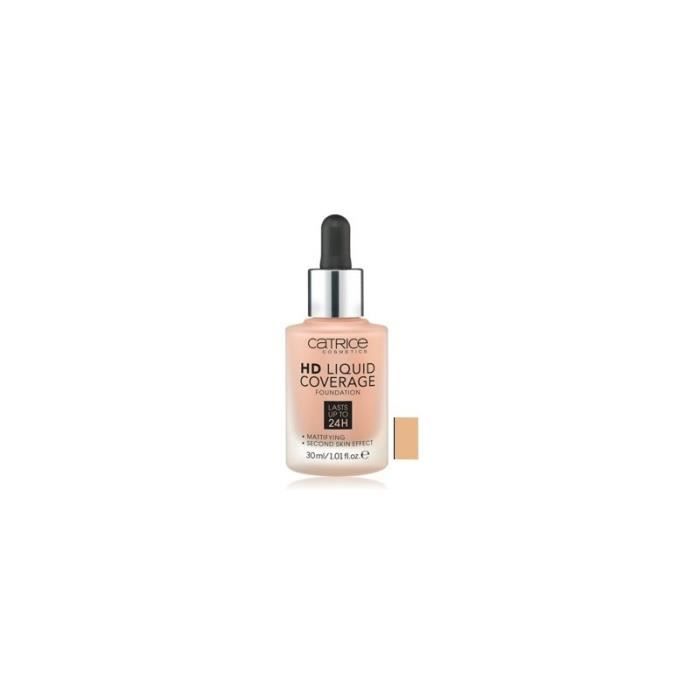 Fond de teint - Catrice - HD Liquid Coverage - 040 Warm Beige - 30 ml - Longue tenue