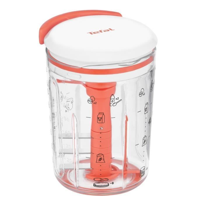 TEFAL Crêpes Express Mélangeur pâte à crêpes, Préparation en 2 minutes, Sans grumeaux, 3 recettes graduées intégrées K1844404