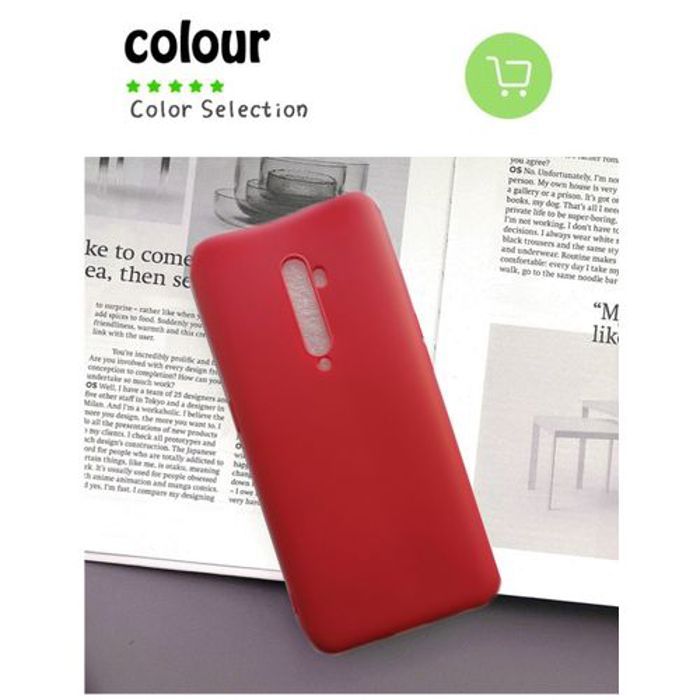 Pochette En Silicone Pour Oppo Reno2 Rouge
