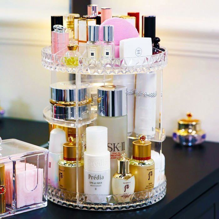 Organiseur de Maquillage Rotatif à 360 Degrés – Praticité et Élégance