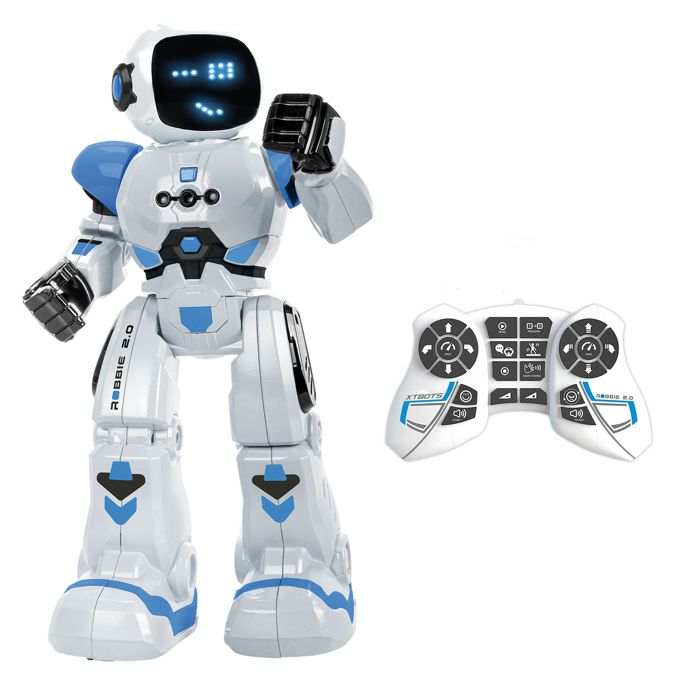 Xtrem Bots - Robbie | Barnrobot | Fjärrstyrd och programmerbar robot med upp till 50 åtgärder | Leksak för barn 5 år pojke