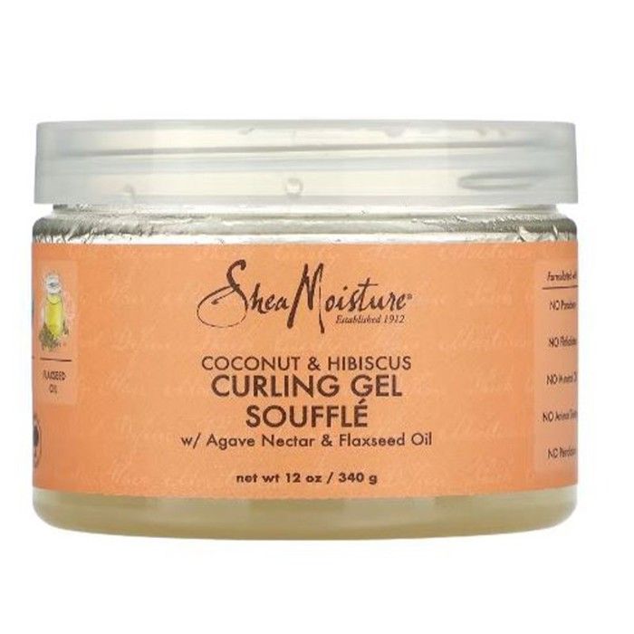 Gel coiffant - SHEA MOISTURE - Curling Soufflé - 340g - Hydratant - Brillance et définition des boucles
