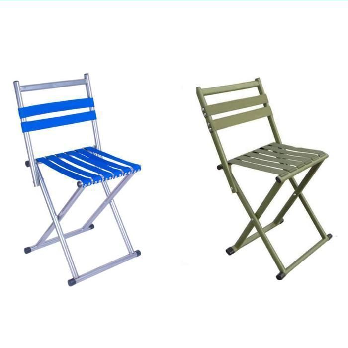 Chaise De Pêche Tabouret Pliant Portable Ceinture Bleu,(Couleur aléatoire)