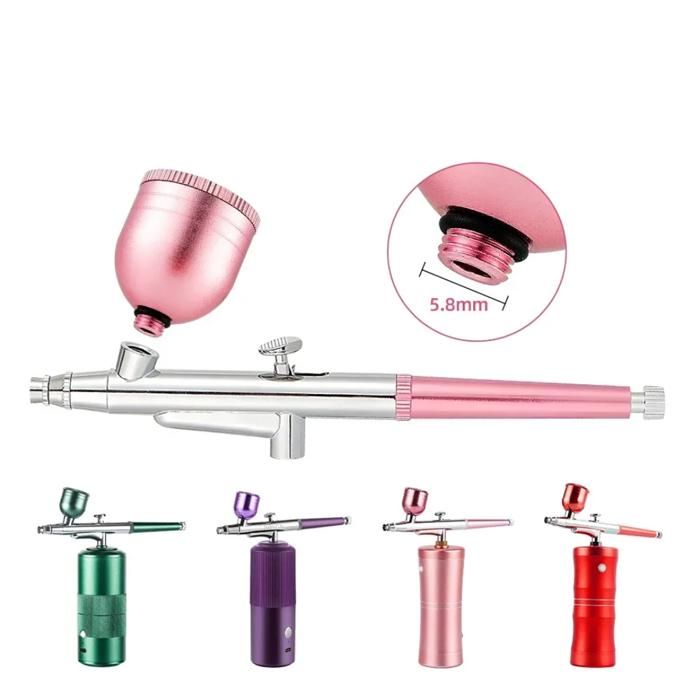 Appareil de pulvérisation professionnel pour le visage, injecteur d’oxygène à aérographe.(Couleur aléatoire)