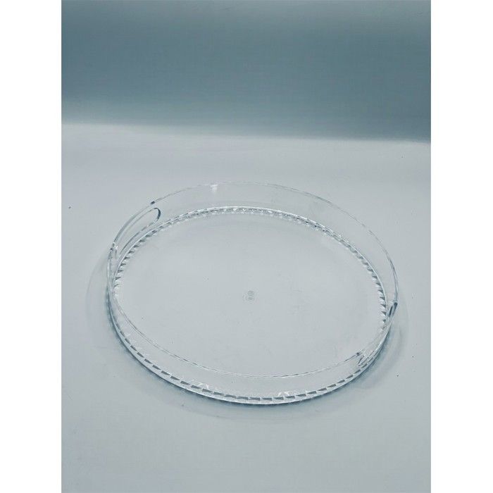 Plateau - Acacia - Rond - Acrylique - Transparent - 30cm