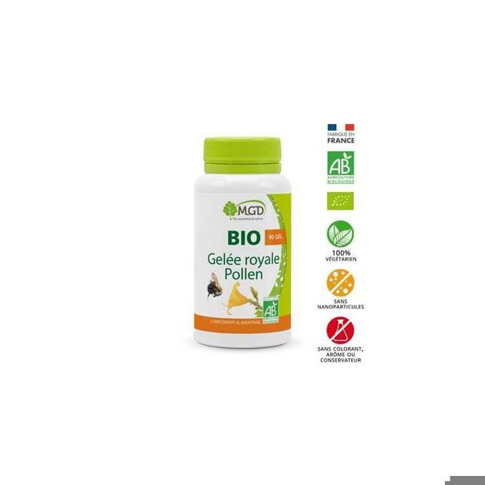 Gelée royale et pollen bio 90 gélules