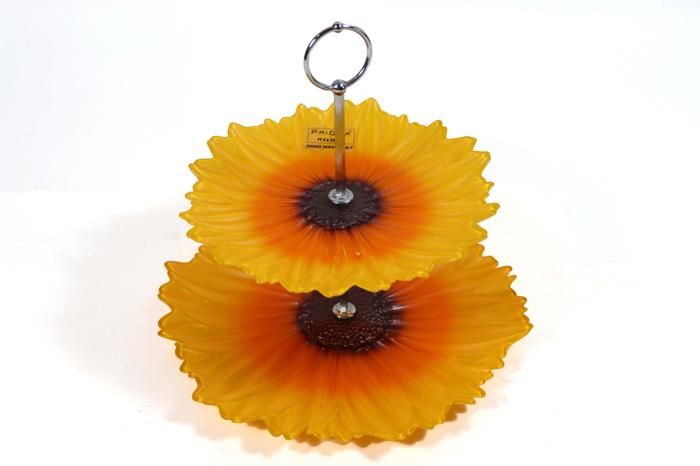 SERVITEUR TOURNESOL COULEUR JAUNE 2 ETAGES