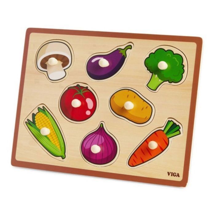 Viga - Puzzle à boutons 8 pièces Légumes