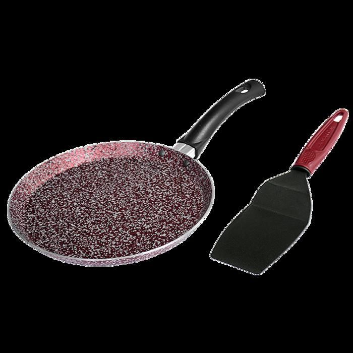 Crêpière - Hbibti - Granite Ø21 - Anti-adhérent - Diffusion de chaleur - Manche ergonomique