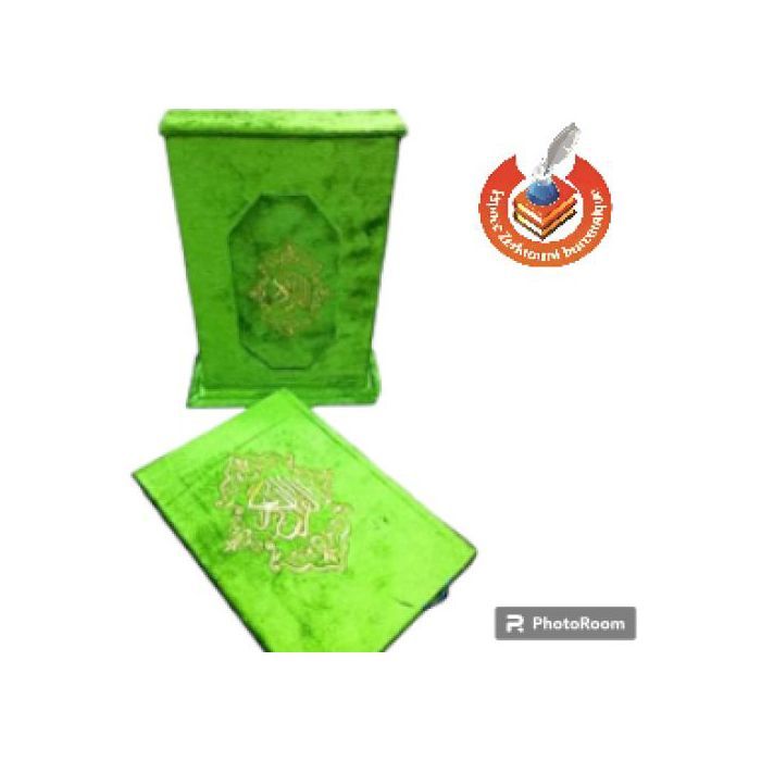Le Saint Coran – Format demi – Coffret en velours vert – Lecture Warsh