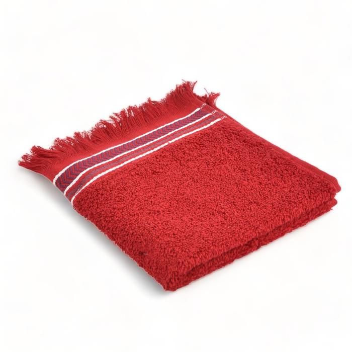 SERVIETTE MAIN JACQUARD ROUGE 30X30 - 500G