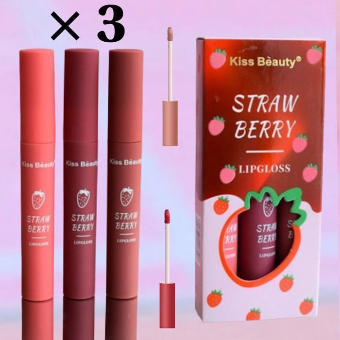 Gloss à lèvres, Gamme de 3 couleurs irrésistibles de nouvelle collection.Couleurs aléatoires.