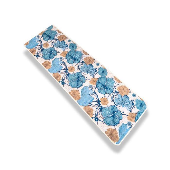 Tapis de cuisine - A3 HOME - 57x180 cm - Bleu - Antidérapant - Lavable en machine