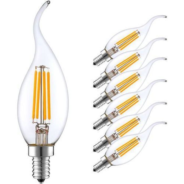 Ampoules LED C35 - Noname - 4W - E14 - Blanc doux 2700K - Économie d'énergie