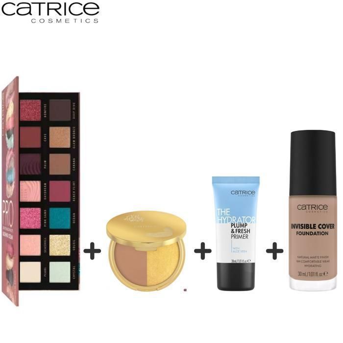 Pack de Maquillage - Catrice - Invisible Beauty - Fond de Teint - Primer Hydrator - Palette FAP
