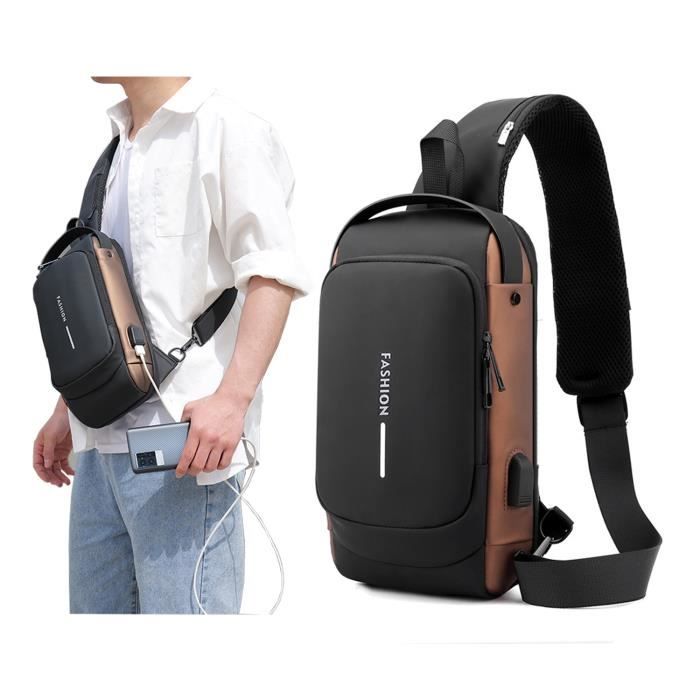 Sac de voyage - SWAREY - Imperméable - 32x17x7 cm - Multifonctionnel - Couleur Noir