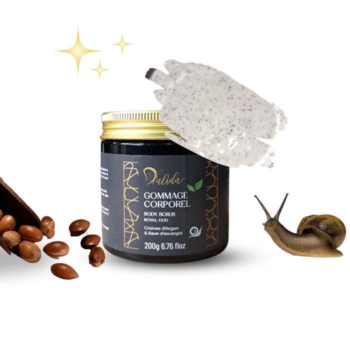 Gommage Corporel - MARQUE - 200g - Exfoliant à la bave d'escargot - Douceur et lissage - 1 à 2 fois par semaine