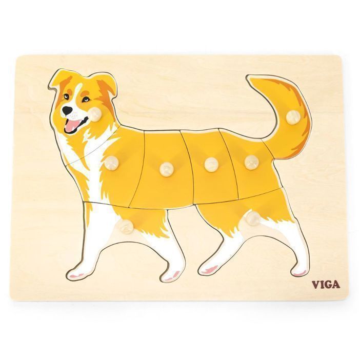 Viga - Puzzle Montessori Chien 8 pièces