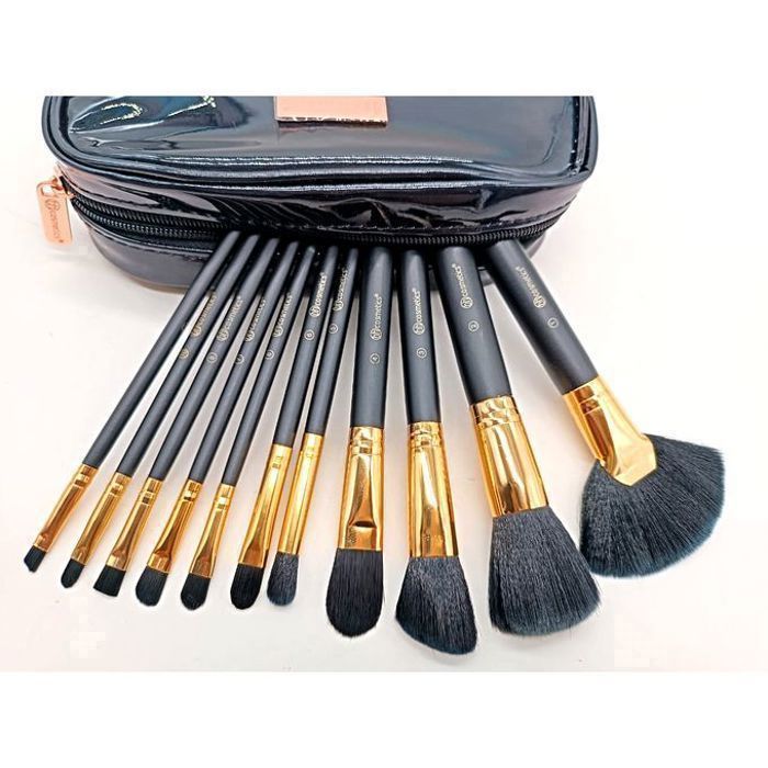 Kit Pinceaux Maquillage - BH Cosmetics - 11 pièces - Professionnel - Vegan - Pochette incluse