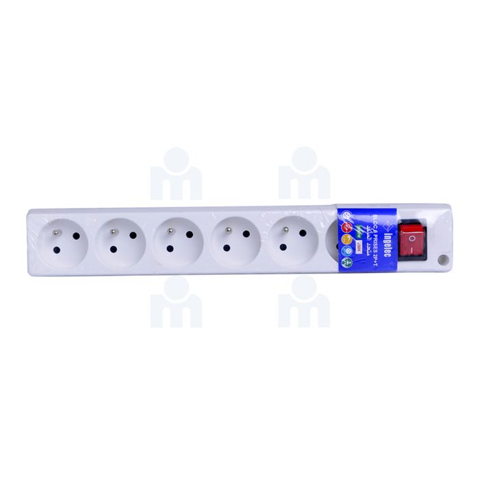 Bloc multiprises 6 prises 2P+T 16A 1,5m blanc - INGELEC