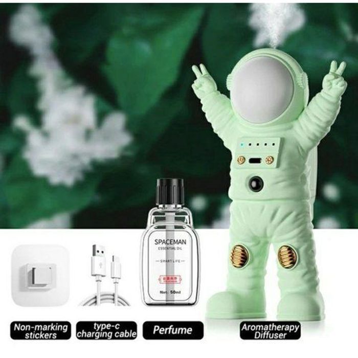 Spaceman Rechargeable Diffuseur D'huile Essentielle, Petit Humidificateur avec 4 Rayons de Contrôle