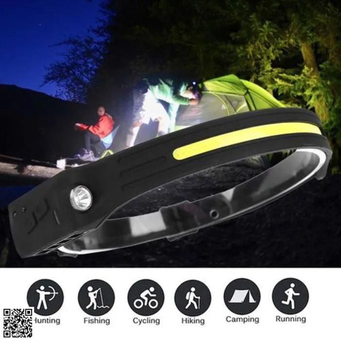 Lampe frontale - LED - Ultra brillante - 350 lumens - Rechargeable USB - Étanche