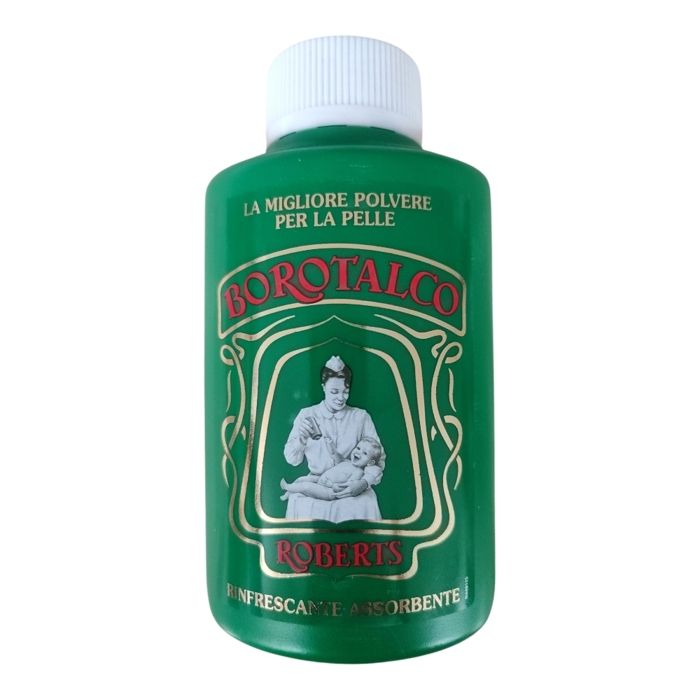 Talc de poudre naturelle très fine qui se caractérise par l’incroyable qualité de sa formulation. pat Borotalco