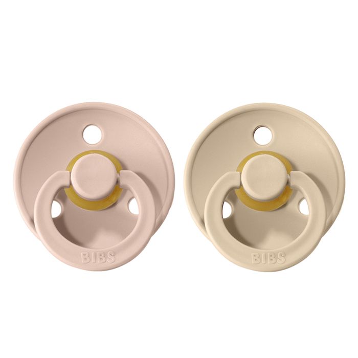 Lot de 2 Sucettes BIBS Night - phosphorescentes - 0 - 6 mois, Blush et Vanilla