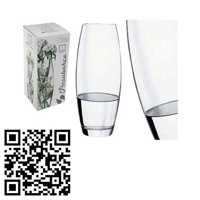 Vase en verre transparent Pasabahce 260 mm décoration florale