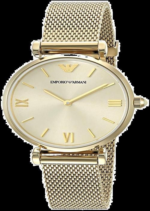 Montre Emporio Armani Gianni-T AR1957 maille milanaise doré jaune