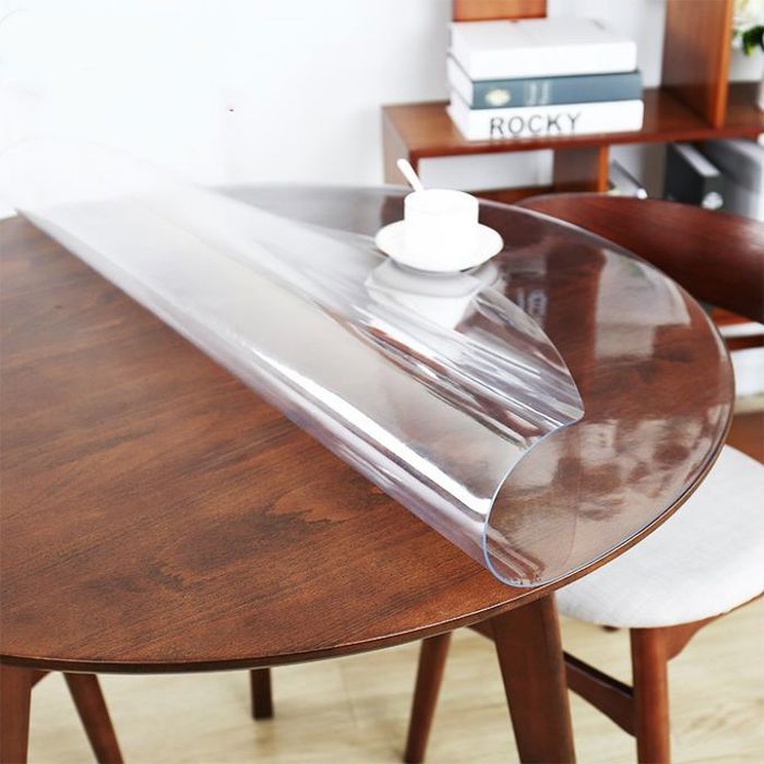Nappe Transparente Ecologique 1.5 mm en PVC Rond 120cm