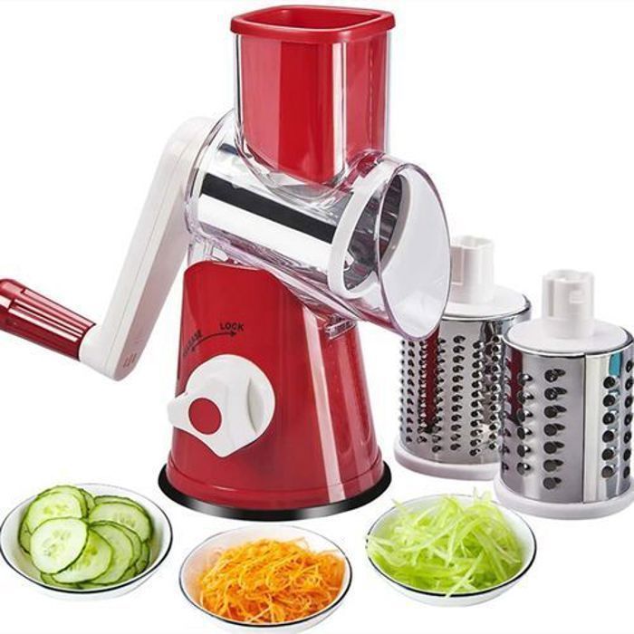 Mandoline Trancheuse à Légumes Multifonction avec 3  Lames en Acier Inoxydable, colour aliatoire