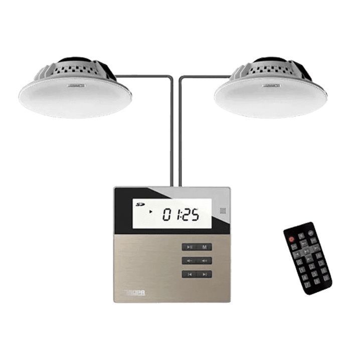 D-M2U – Mini Amplificateur 2x10W avec 2 Haut-Parleurs FM/USB/SD/BT White – DSPPA