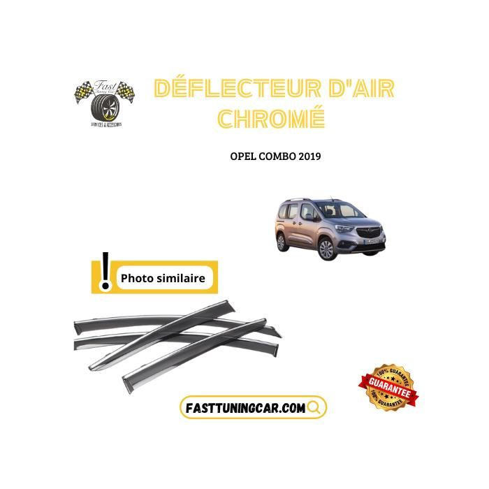 Déflecteur d'air - Opel - Combo 2019 - Noir - Chromé - Set de 4 pièces