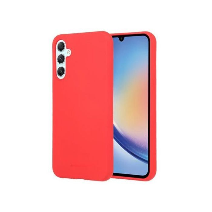 Coque en silicone - GENERIC - Samsung Galaxy A34 5G - Rouge - Antidérapante - Protection optimale