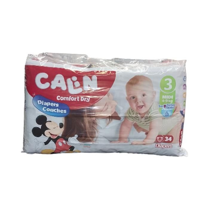 COUCHES BEBE CALIN PACK MIDI 34U 5-9 KGS